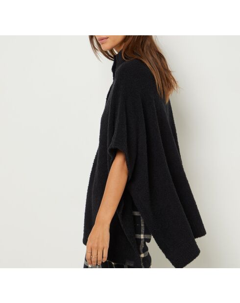 Zwarte poncho Dijan