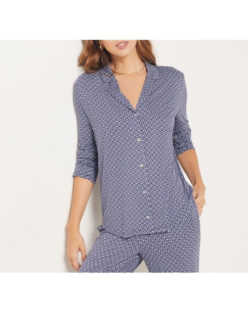 Marineblauw hemd Vikentia