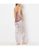 Caitlin taupe driedelige pyjama