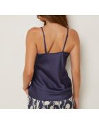 Mitternachtsblaues Unterhemd mit Sentimentmotiv