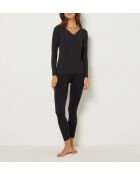 Warm Me Up T-shirt in antraciet met kant