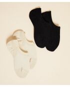 Calzini Sneaker Socks 2PP nero/beige