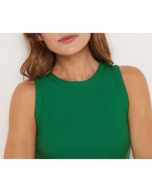 Camiseta sin mangas de color verde abeto