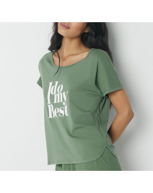 Deniz khaki olijfgroen t-shirt