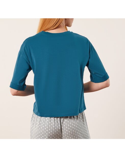 Top Bona con estampado de fondo verde