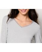 Warm Me Up Lace lichtgrijs T-shirt