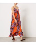 Felixa Kleid mit korallenfarbenem Hintergrunddruck