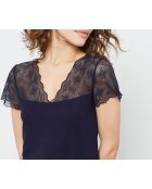 Liddy Lace marineblaues Nachthemd