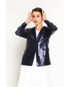 Middernachtblauwe jas Farah