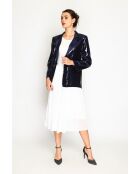 Middernachtblauwe jas Farah