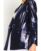 Middernachtblauwe jas Farah