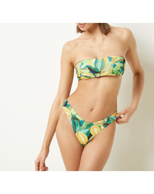 Soutien-gorge sans armature Verso imprimé fond bleu vert