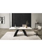 Table ceramique italian blanche - 180 (260)x77x90 cm
