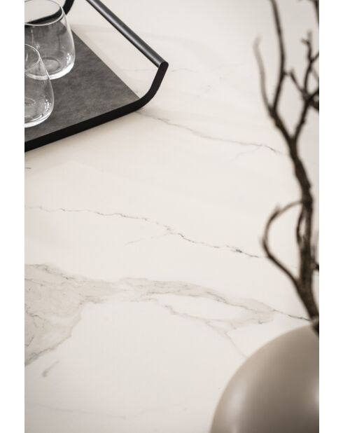 Table ceramique italian blanche - 180 (260)x77x90 cm