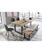 Table chêne massif huilé naturelle - 220x77x100 cm