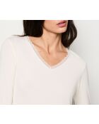 Warm Me Up T-shirt met kant ecru