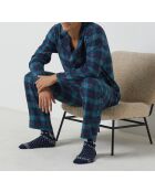 Jadden marineblauwe tweedelige pyjama voor heren