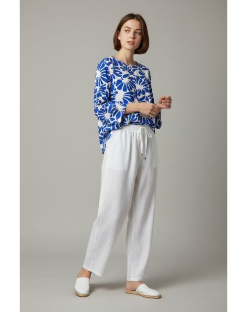 Top en lin mélangé Lucie royal