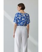 Top en lin mélangé Lucie royal