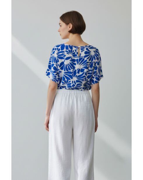 Top en lin mélangé Lucie royal