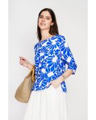 Top en lin mélangé Lucie royal