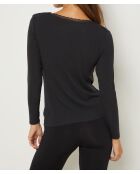 Warm Me Up T-shirt in antraciet met kant