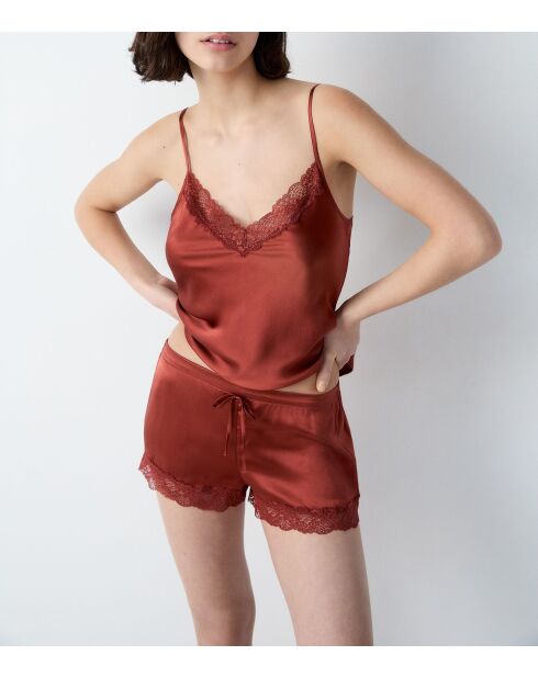 Melkbruine korte broek