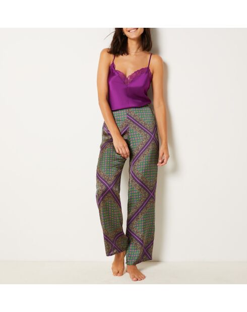 Maia Hose mit grünem Hintergrunddruck