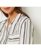 Camicia Kaitlin stampata su fondo bianco