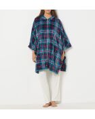 Marineblauwe poncho Jadden