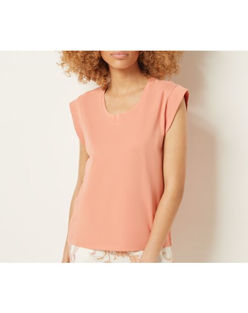 Pfirsichfarbenes T-Shirt Uriah