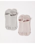 Calzini Sneaker Socks 2PP grigio/rosa
