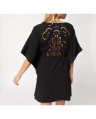 Tunique à manches courtes midi Amira b noir