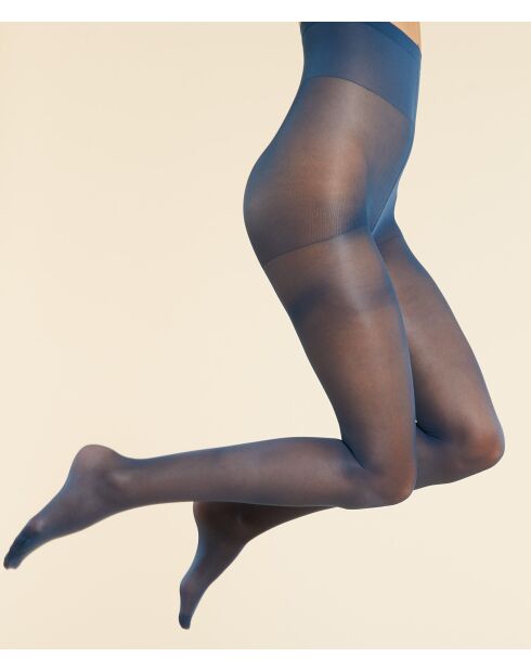 Halb undurchsichtige farbige Strumpfhose in Blau