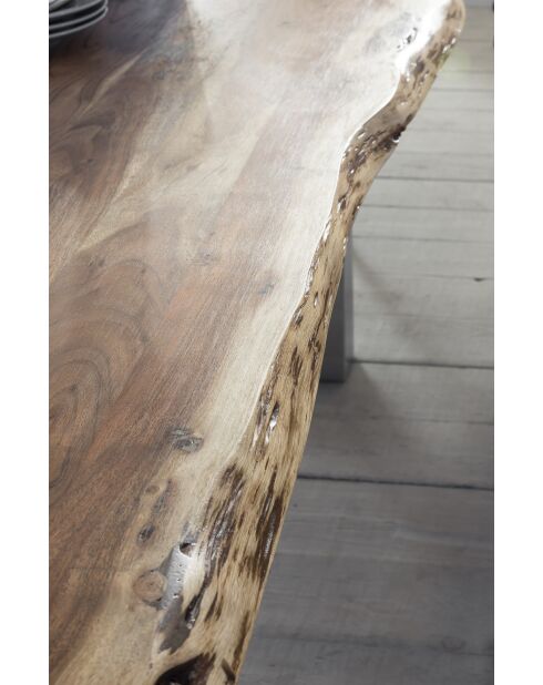 Table acacia massif naturelle - 260x77x100 cm