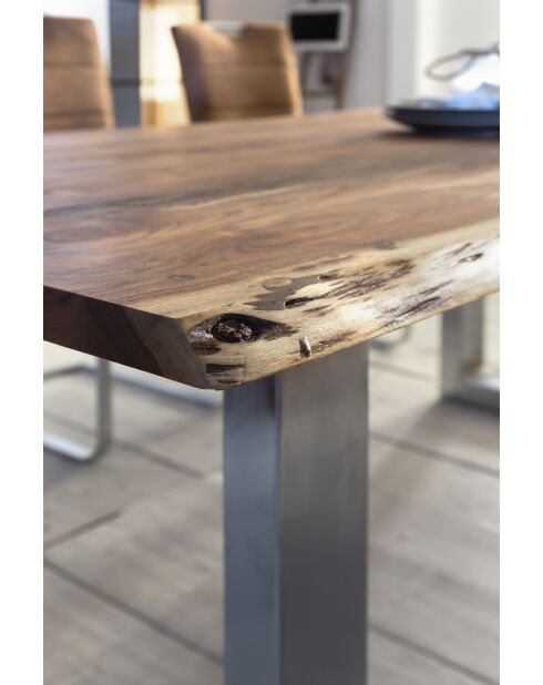 Table acacia massif naturelle - 260x77x100 cm