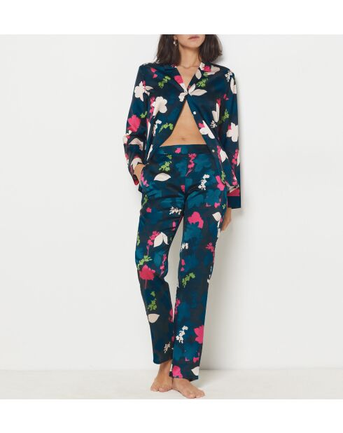 Blätterblaues bedrucktes Hemd