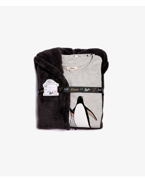 Pyjama trois pièces Veda anthracite