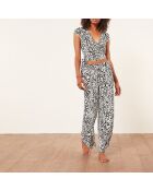 Blaugrünes bedrucktes Guepard-Top