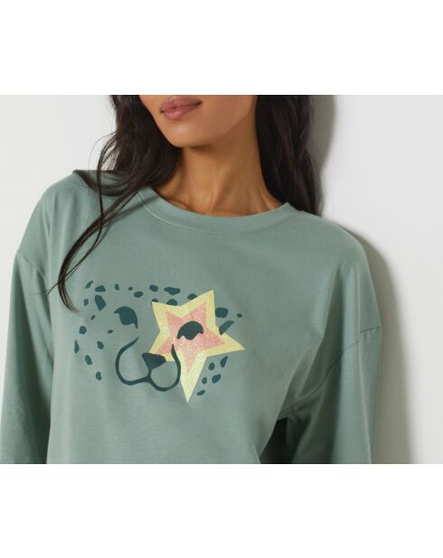 Big T Pomy Nilgrünes Nachthemd