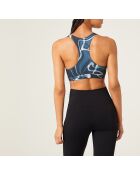 Blauwgroene beugelbeha met matchprint