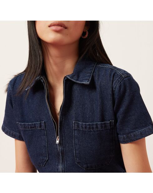 Darano koningsblauwe jeansjumpsuit