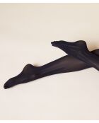 Edme zwarte panty met satijnen band