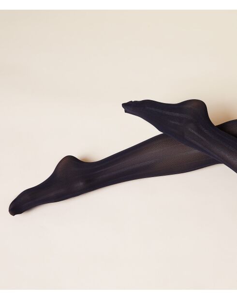 Schwarze Strumpfhose mit Satinband von Edme