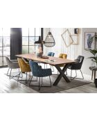 Table acacia massif naturelle - 220x77x100 cm