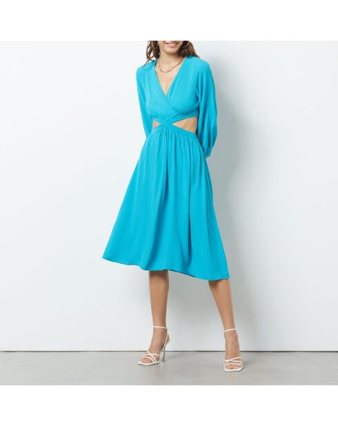 Vestido Hallo turquesa