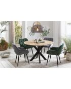 Table chêne massif huilé naturelle - 120x77x120 cm