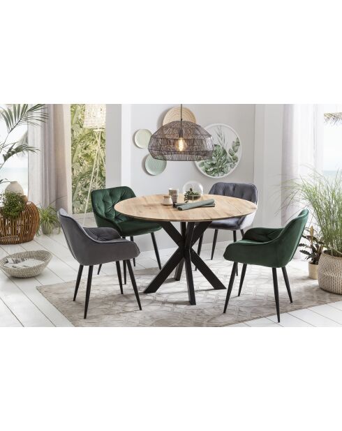 Table chêne massif huilé naturelle - 120x77x120 cm