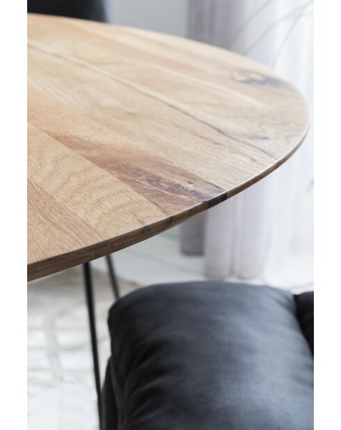 Table chêne massif huilé naturelle - 120x77x120 cm