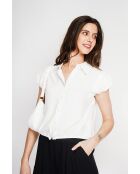 Camisa blanca oliva